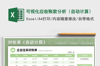 2021年可視化應(yīng)收賬款分析（自動(dòng)計(jì)算）免費(fèi)下載