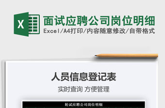 2021年面試應聘公司崗位明細