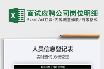 2021年面試應(yīng)聘公司崗位明細(xì)