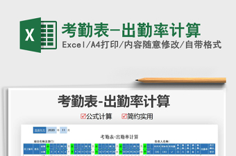 2022人員出勤表含出勤率