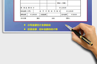 2021年費(fèi)用報(bào)銷(xiāo)單（自動(dòng)計(jì)算，可打印）