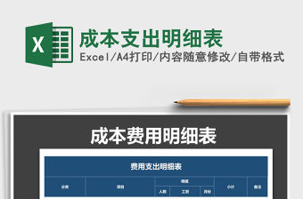 2021年成本支出明細表