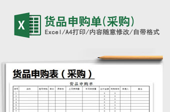 2021年貨品申購單(采購)