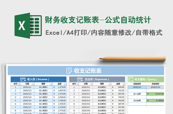 2021年財(cái)務(wù)收支記賬表-公式自動(dòng)統(tǒng)計(jì)