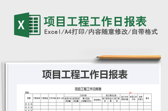 2021年項(xiàng)目工程工作日?qǐng)?bào)表