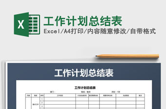 2021年工作計劃總結表