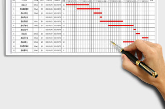 2021年施工進度計劃橫道圖（自動）