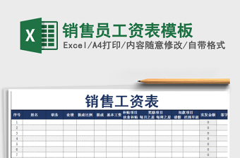 2021年銷售員工資表模板