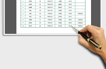 2021年员工生日提醒表（自动计算）