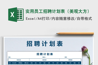 2021年實(shí)用員工招聘計(jì)劃表（美觀大方）