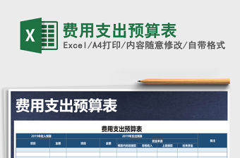 2021年費用支出預算表