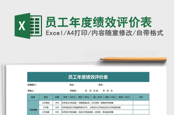 2021年員工年度績(jī)效評(píng)價(jià)表