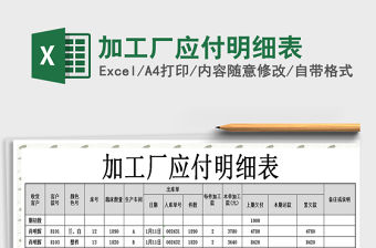 2021年加工廠應付明細表