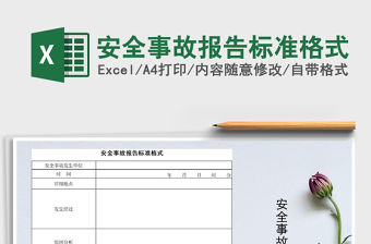 2021年安全事故報告標準格式