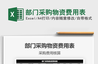 2021年部門采購物資費(fèi)用表