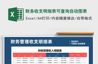 2021年財(cái)務(wù)收支明細(xì)表可查詢自動(dòng)圖表