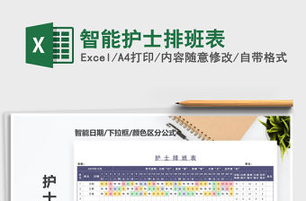 2021年智能護士排班表