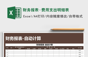 2021年財(cái)務(wù)報(bào)表-費(fèi)用支出明細(xì)表