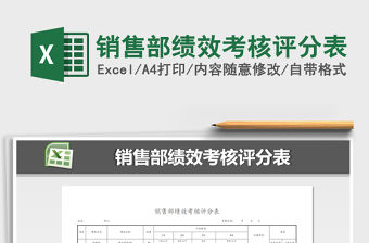 2021年銷售部績效考核評分表