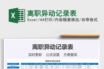 2021年離職異動(dòng)記錄表