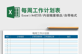 2021年每周工作計(jì)劃表