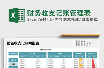 2021年財(cái)務(wù)收支記賬管理表