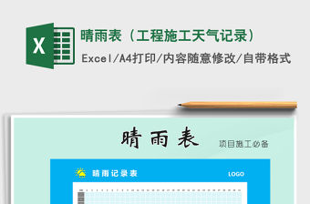 2021年晴雨表（工程施工天氣記錄）