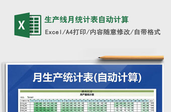 2021年生產(chǎn)線月統(tǒng)計(jì)表自動(dòng)計(jì)算