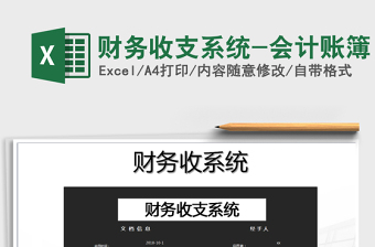 2021年財務(wù)收支系統(tǒng)-會計賬簿