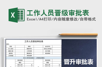 2021年工作人員晉級審批表免費下載