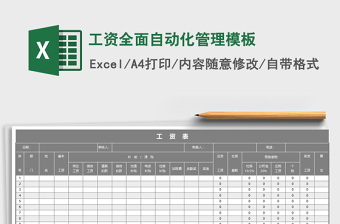 2021年工資全面自動化管理模板