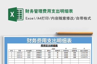 2022费用支出管理明细表