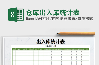 2021年倉庫出入庫統(tǒng)計(jì)表