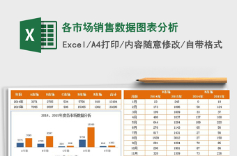 2021年各市场销售数据图表分析