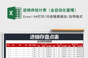 2021年進(jìn)銷存統(tǒng)計(jì)表（全自動(dòng)化管理）