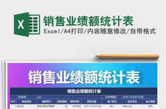 2021年銷售業績額統計表