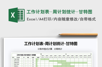 2021年工作計劃表-周計劃統(tǒng)計-甘特圖