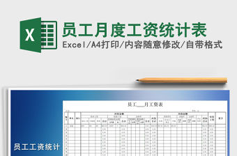 2021年員工月度工資統(tǒng)計(jì)表