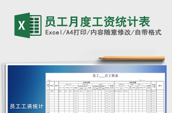 2021年員工月度工資統(tǒng)計表