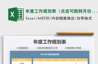 2021年年度工作规划表（点击可跳转月份）