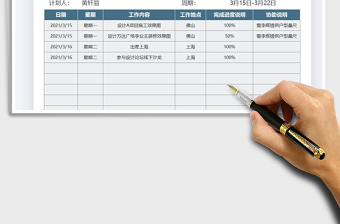 2021年工作计划明细管理