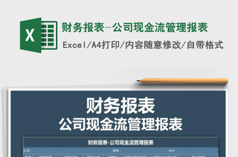 2021年財務(wù)報表-公司現(xiàn)金流管理報表
