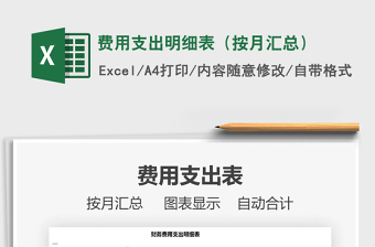 2021年費用支出明細表（按月匯總）
