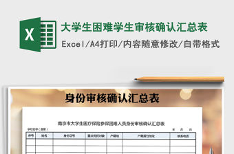 2021年大學生困難學生審核確認匯總表