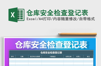 2021年仓库安全检查登记表
