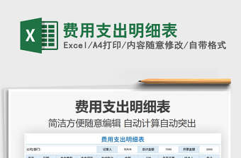 2021年費用支出明細表
