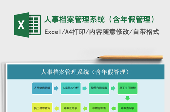 2021年人事檔案管理系統(tǒng)（含年假管理）