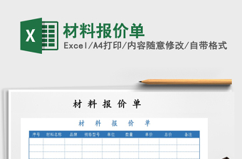 2021年材料報價單