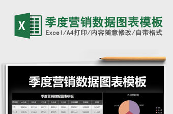 2021年季度營銷數據圖表模板