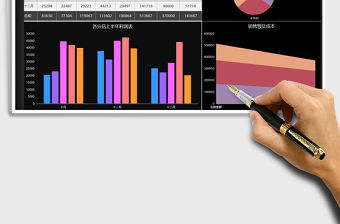 2021年季度營銷數據圖表模板